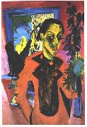 Ernst Ludwig Kirchner Selfportrait with shadow oil